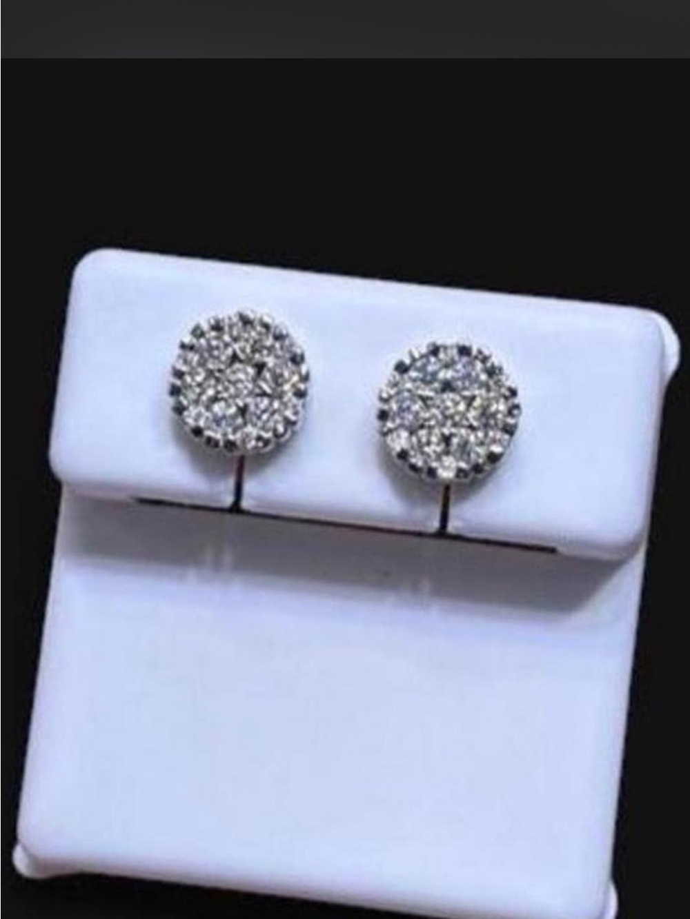 Classic Silver-tone Mossinaite earings
